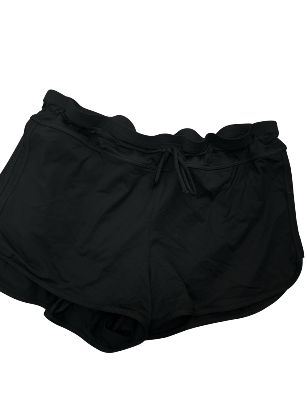 Athleta Black Tie Waist Swim Shorts
